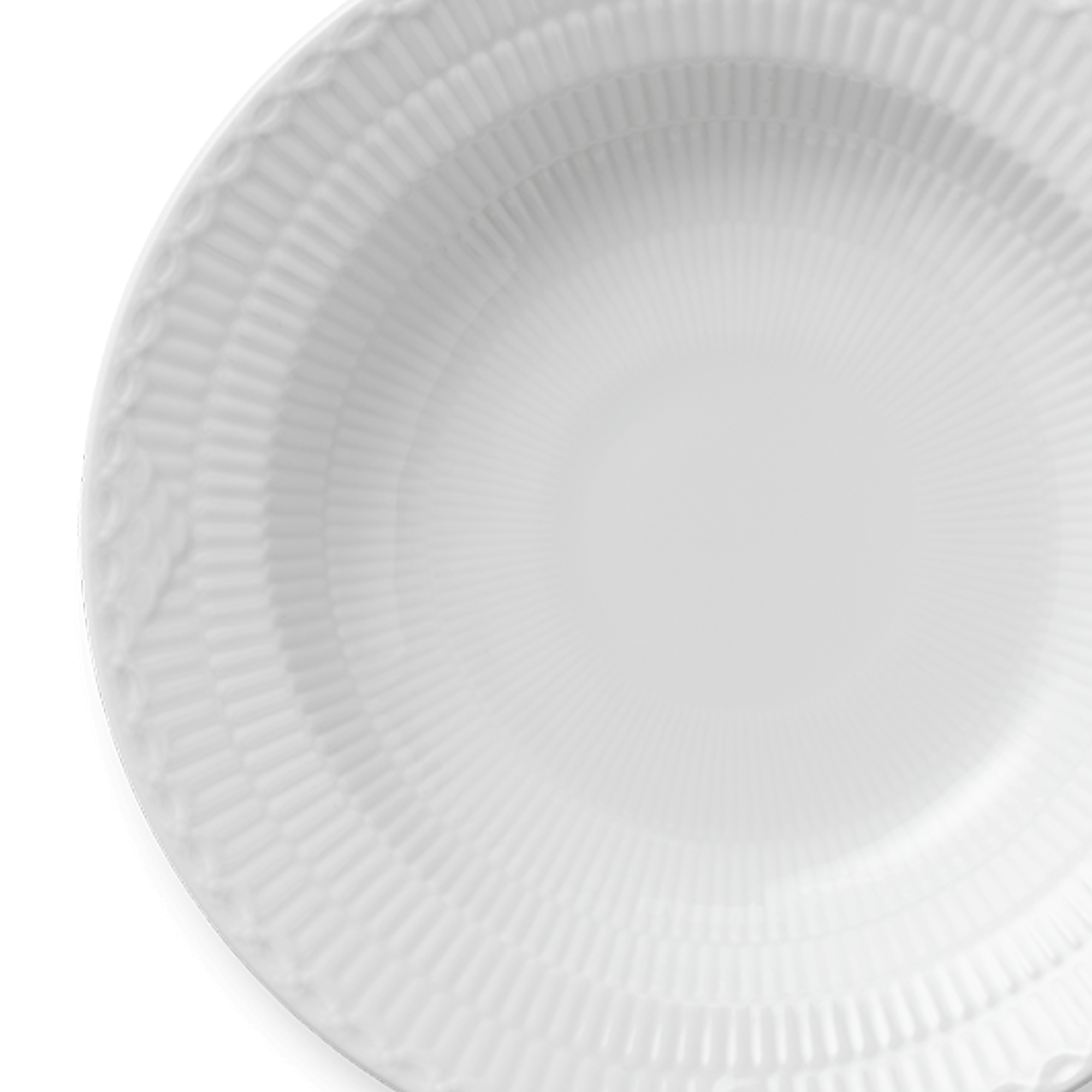 Zoom image of White Fluted Half Lace Deep Plate 21 cm